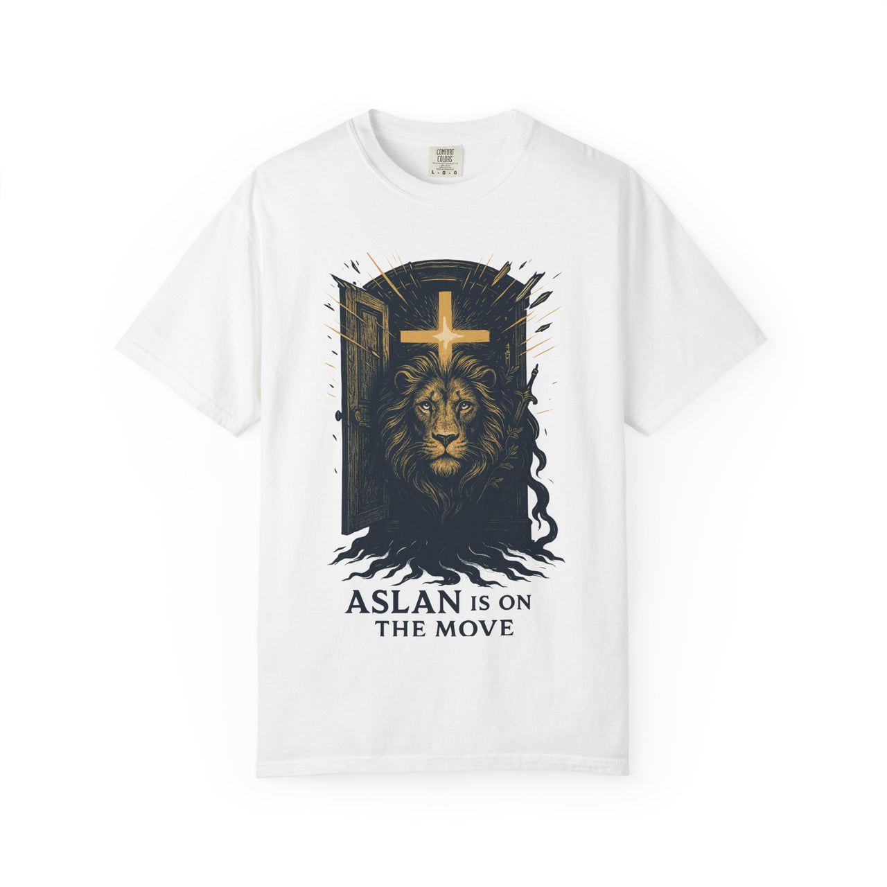 Roar Beyond the Door Aslan Christian Graphic T-Shirt