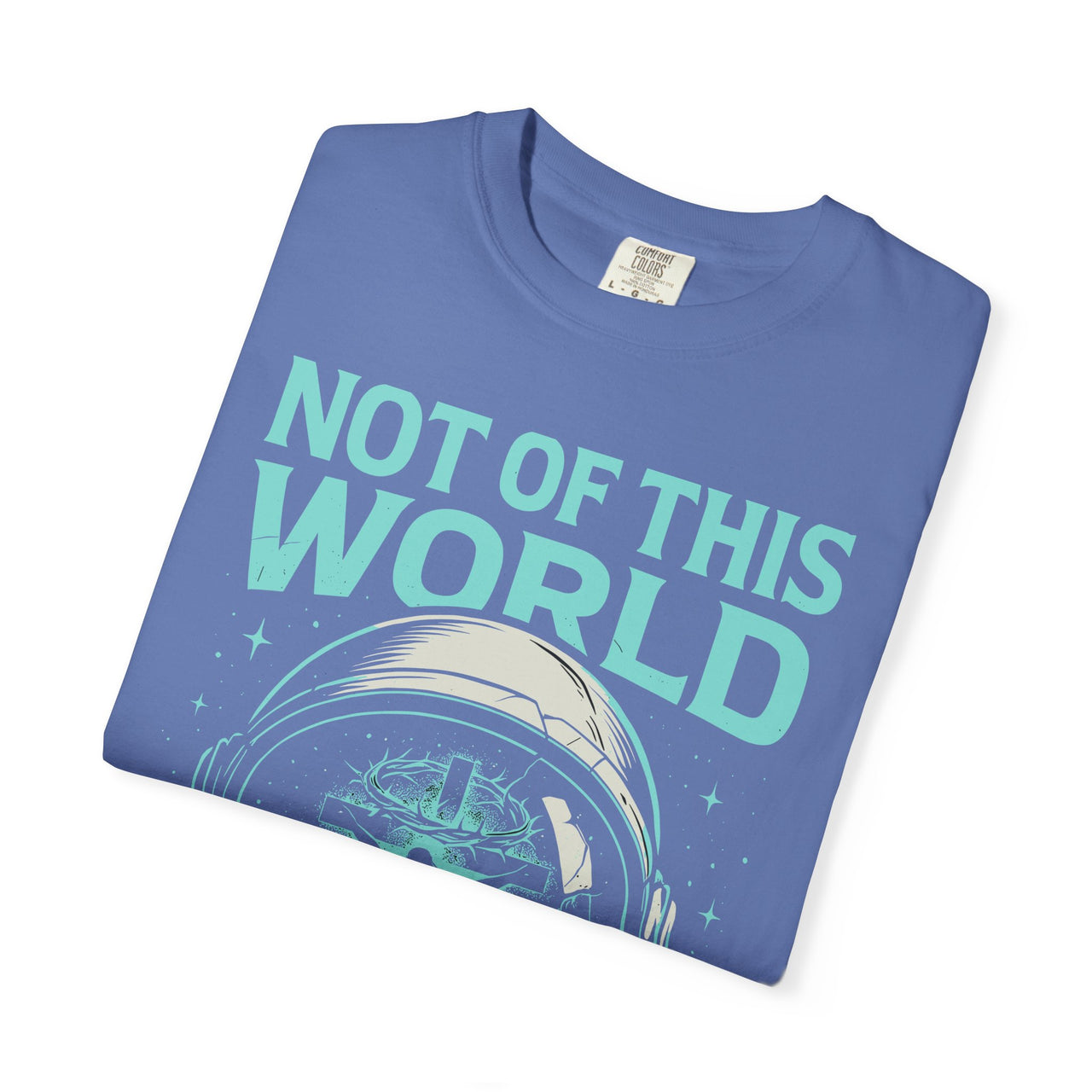 Not of This World Astronaut Cross Helmet Christian Tee