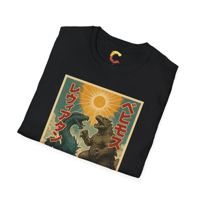 Leviathan vs Behemoth Kaiju Christian Graphic Tee - Ctrl Alt Believe