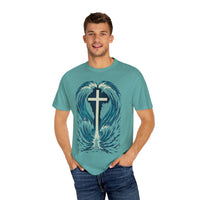 Cross in the Waves Christian Graphic T-Shirt — Faith-Inspired Spiritual Apparel Tee