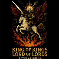 King of Kings Rider Revelation 19 Christian Tee and T-Shirt Faith Apparel