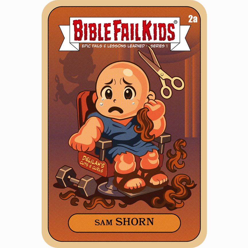 Sam Shorn T-Shirt - Bible Fail Kids Samson Parody Christian Tee