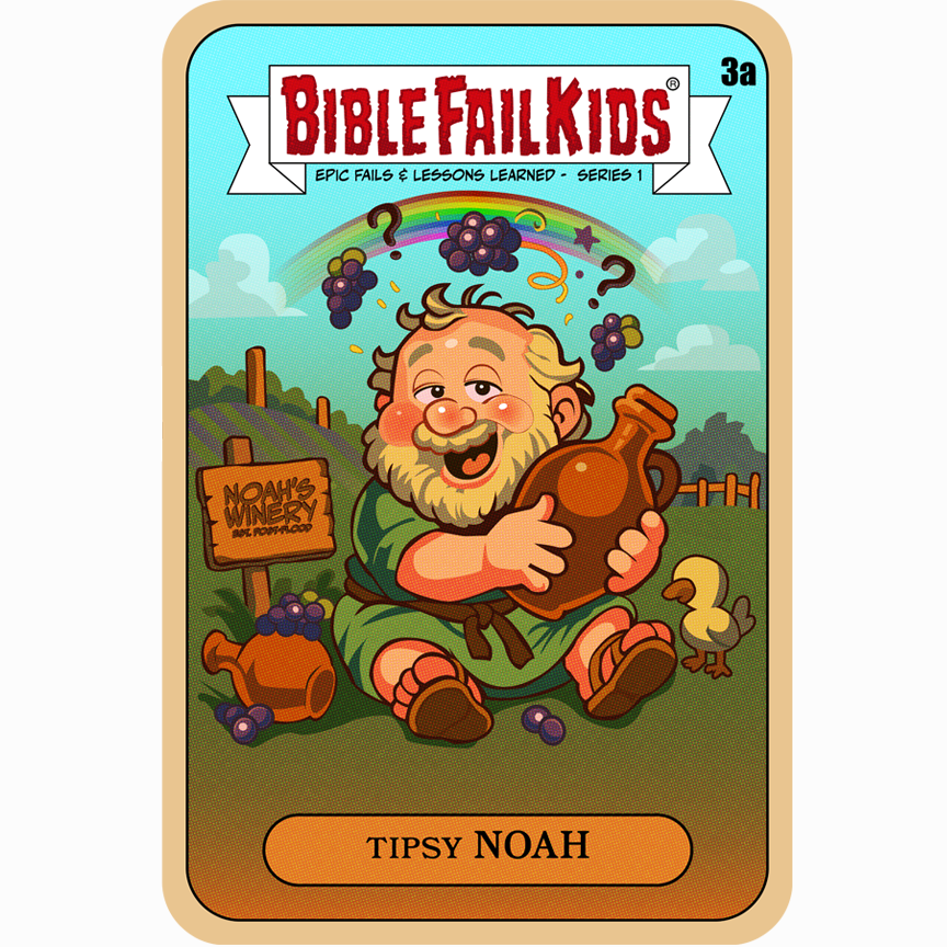 Tipsy Noah - Bible Fail Kids Tee | Funny Retro Christian Shirt