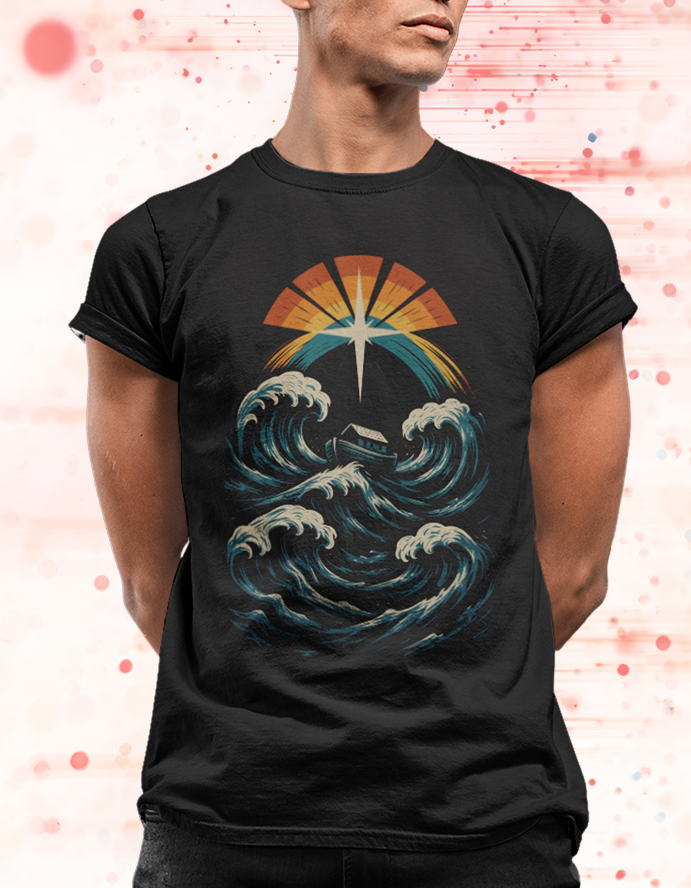 Covenant Kept Noah’s Ark Floodwaters Christian Tee Faith-Based Inspiration