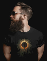 Finished Crucifixion Eclipse Christian Tee - Ctrl Alt Believe