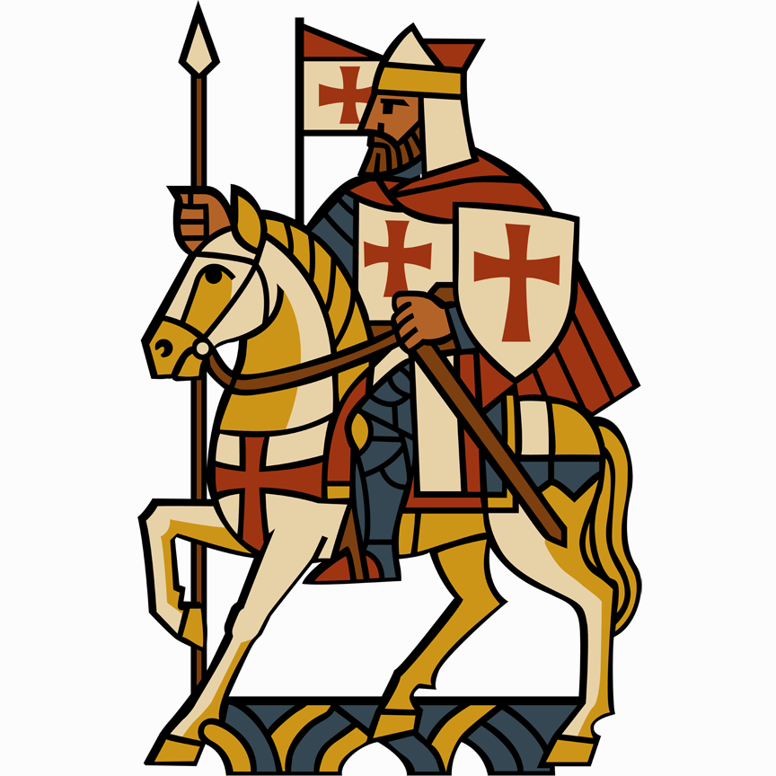 Crusader King Medieval Warrior Christian Graphic Tee