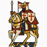 Crusader King Medieval Warrior Christian Graphic Tee