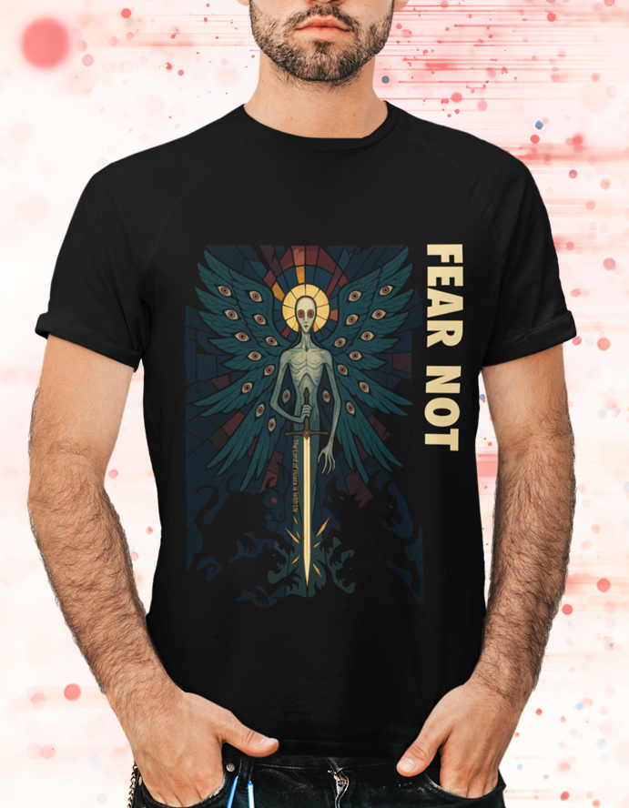 Angel of the Abyss Fear Not Christian Graphic Tee