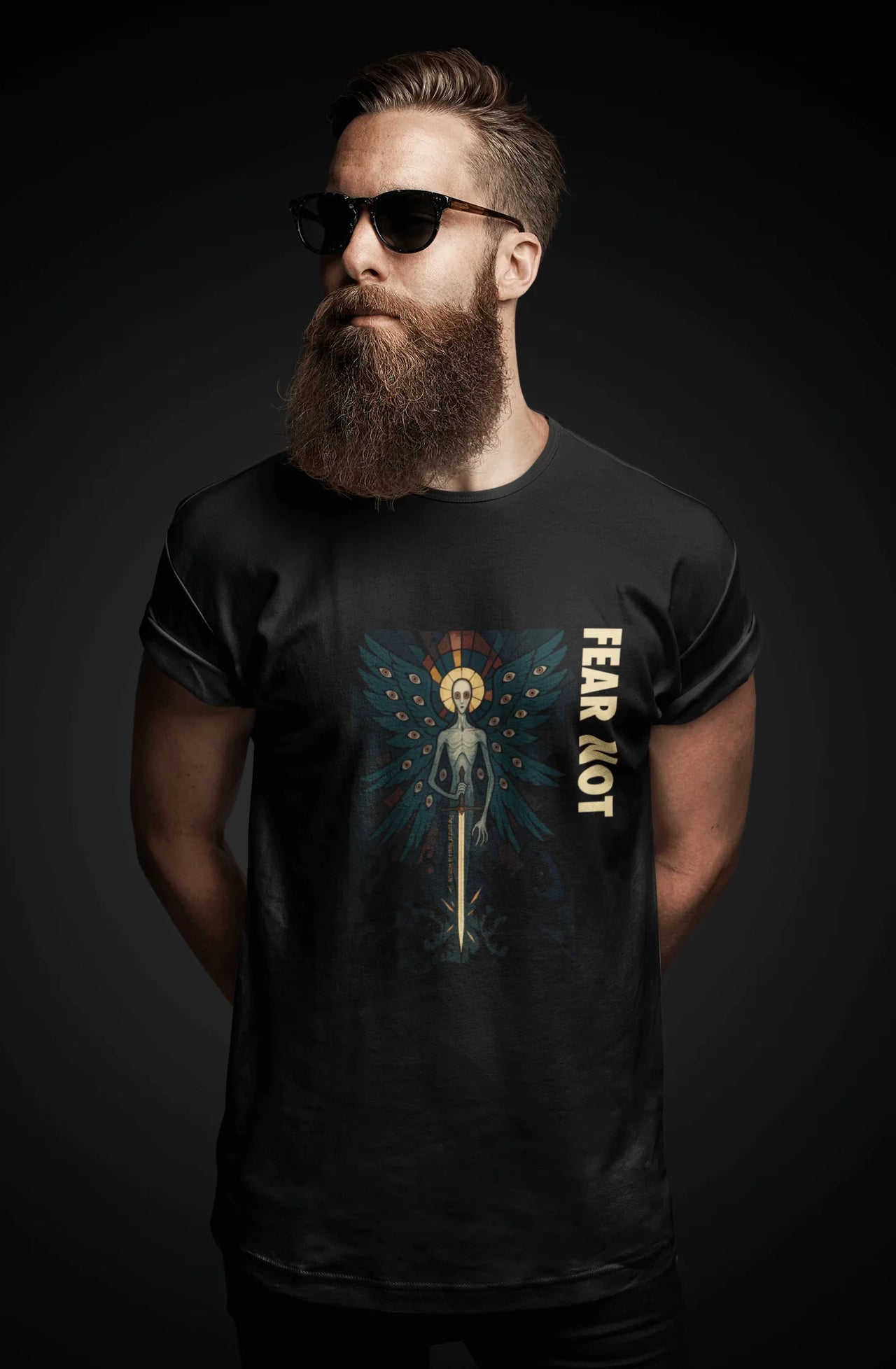 Angel of the Abyss Fear Not Christian Graphic Tee - Ctrl Alt Believe