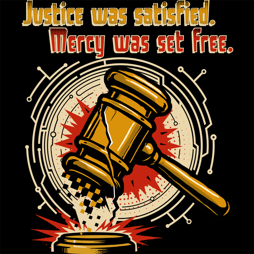 Gavel Split - Justice Meets Mercy Christian T-Shirt