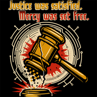 Gavel Split - Justice Meets Mercy Christian T-Shirt