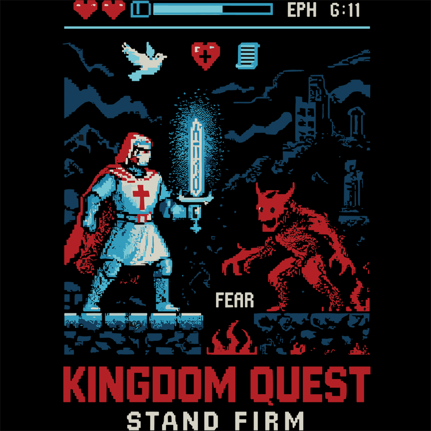 Kingdom Quest Stand Firm Christian Graphic T-Shirt