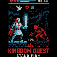 Kingdom Quest Stand Firm Christian Graphic T-Shirt