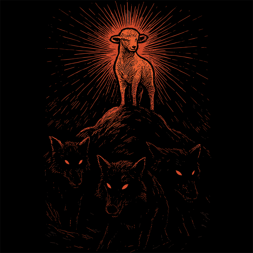 Among Wolves Christian Graphic T-Shirt