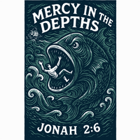 Mercy in the Depths Jonah 2:6 Christian Graphic Tee