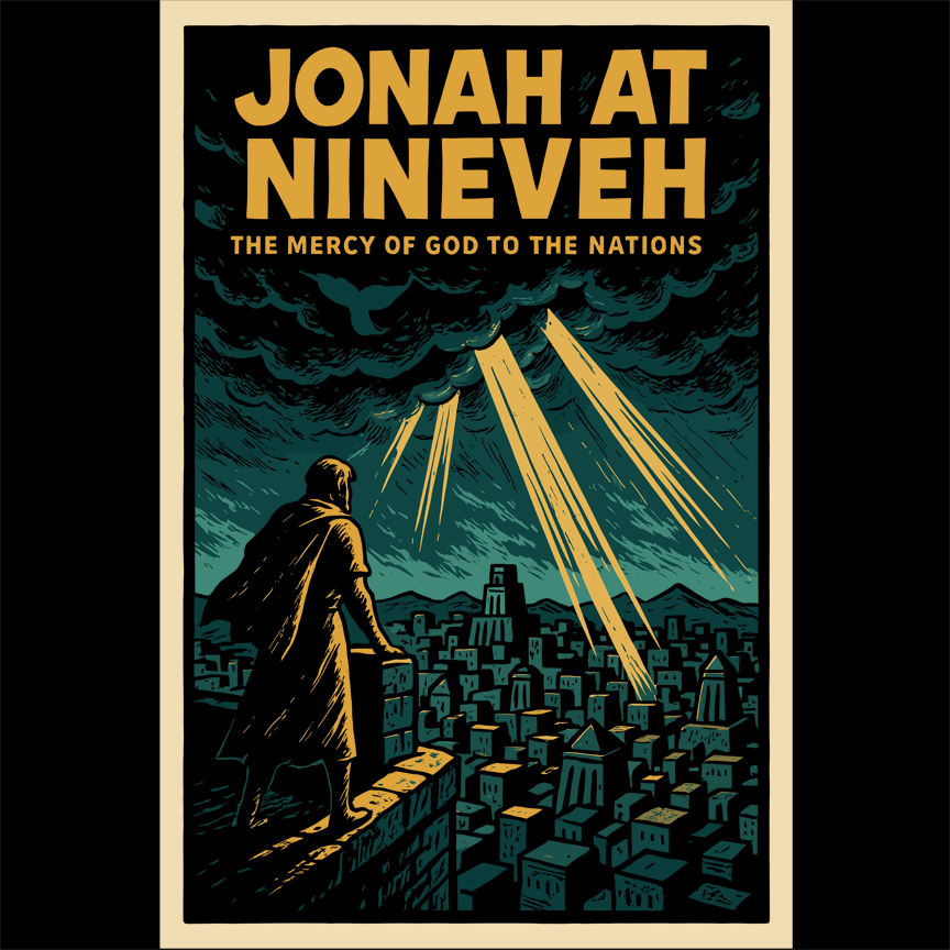 Jonah at Nineveh Mercy Graphic Novel Christian Tee