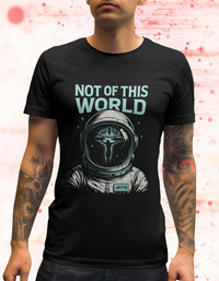 Not of This World Astronaut Cross Helmet Christian Tee
