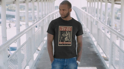 "I Will Not Let Go" Vintage Fight Poster T-Shirt – Jacob vs. The Angel (Genesis 32:26)