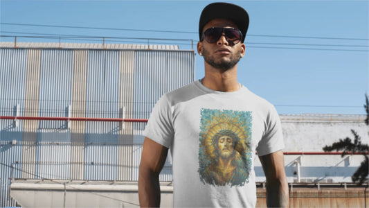 Jesus Mosaic Graphic T-Shirt | Christian Graphic Tee