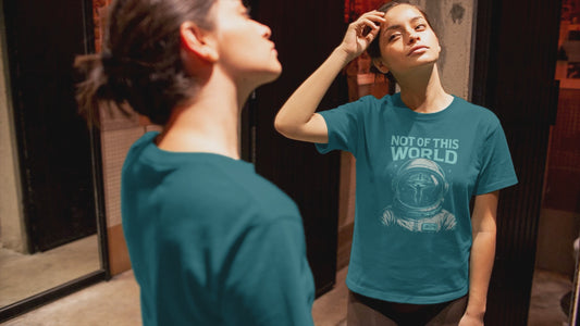"Not of This World" – Astronaut Cross Helmet Tee