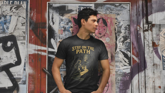 Stay on the Path – Matthew 7:13 Dungeon Crawler Tee