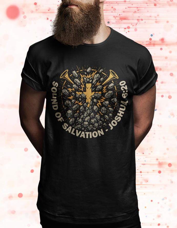 Sound of Salvation Joshua 6:20 Christian Graphic Tee