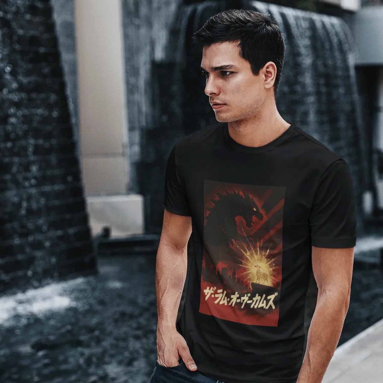 Lamb vs Dragon Kaiju Christian Graphic T-Shirt - Ctrl Alt Believe