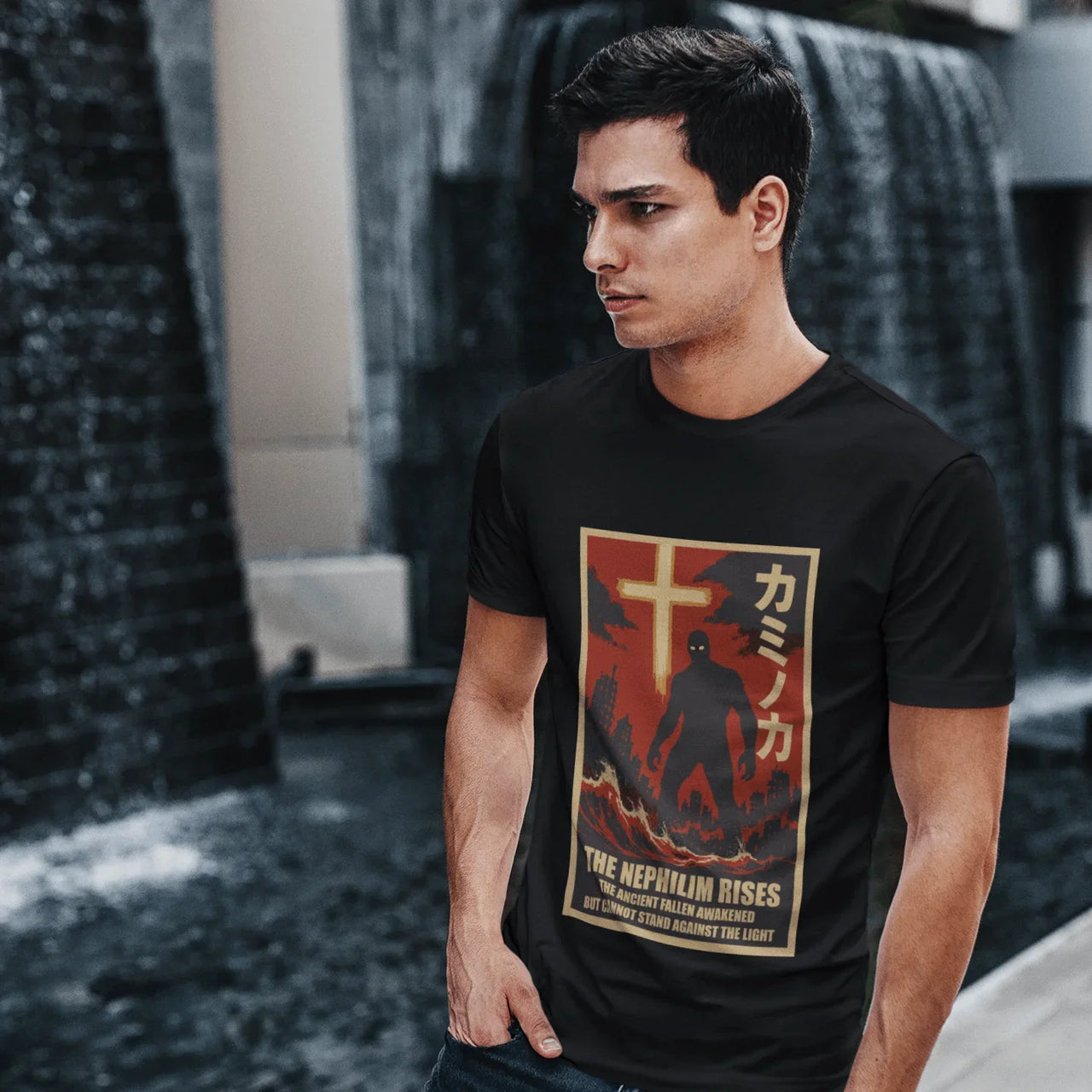 Nephilim Rises Kaiju Christian Graphic T-Shirt - Ctrl Alt Believe