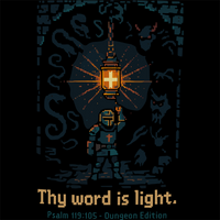 Thy Word Is Light Pixel Dungeon Christian Graphic Tee